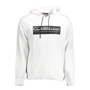Cavalli Class White Cotton Men Men's Sweatshirt